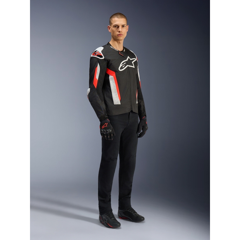 Bunda na motorku Alpinestars T-GP AIR čierno-fluo červená
