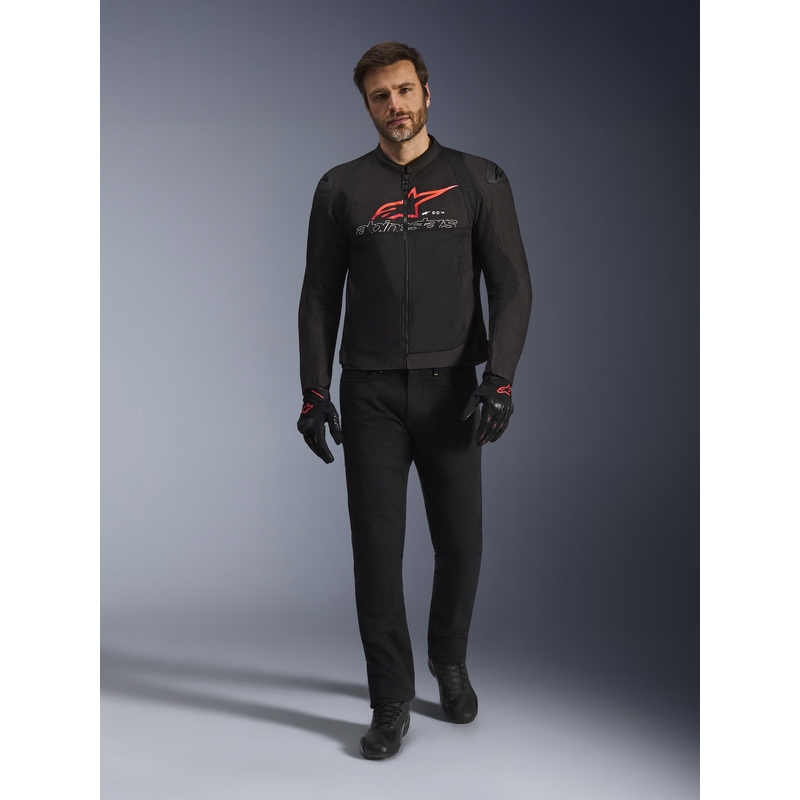 Bunda na motorku Alpinestars SMX Air čierno-červeno-biela