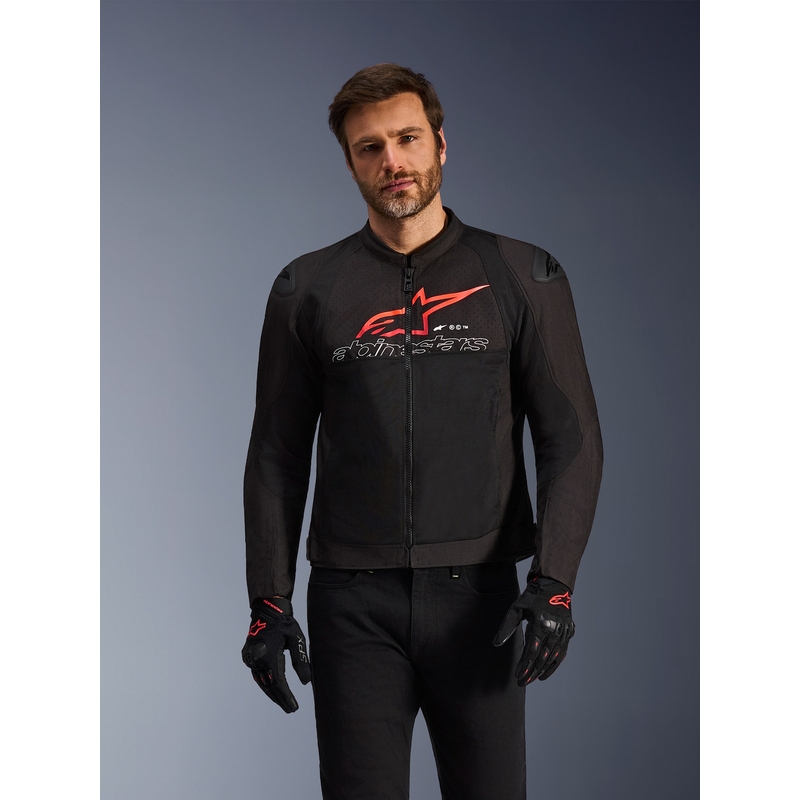 Bunda na motorku Alpinestars SMX Air čierno-červeno-biela
