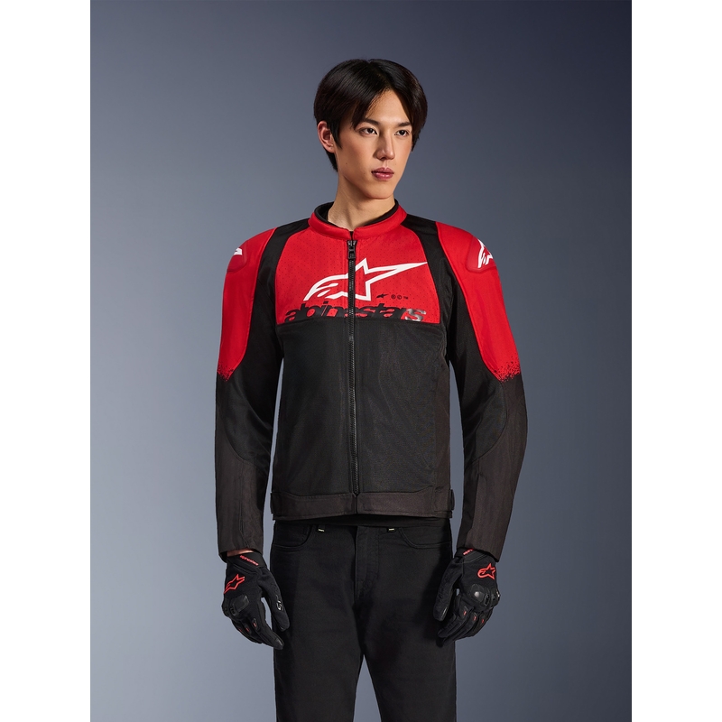 Bunda na motorku Alpinestars SMX Air červeno-čierna