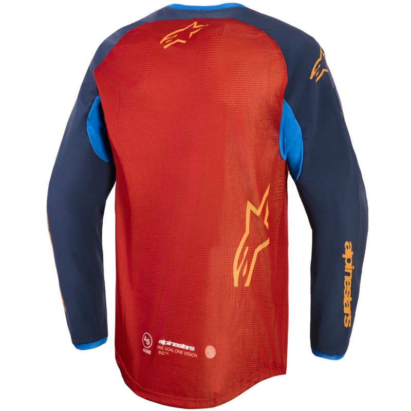 Motokrosový dres Alpinestars Maxdura Dual oranžovo-tmavo modrý