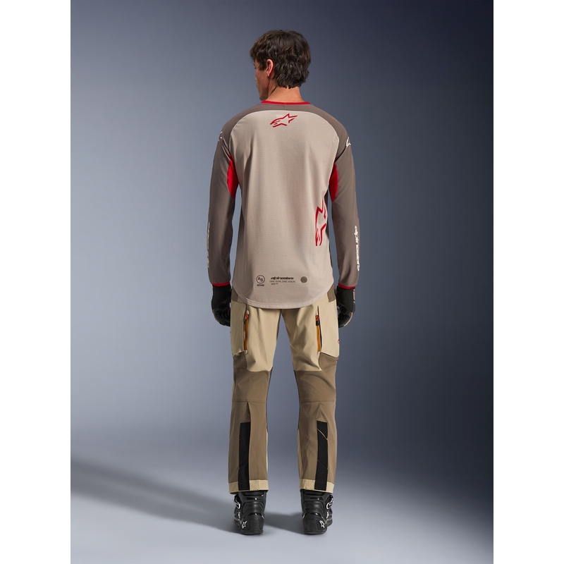 Motokrosový dres Alpinestars Maxdura Dual hnedo-oranžový