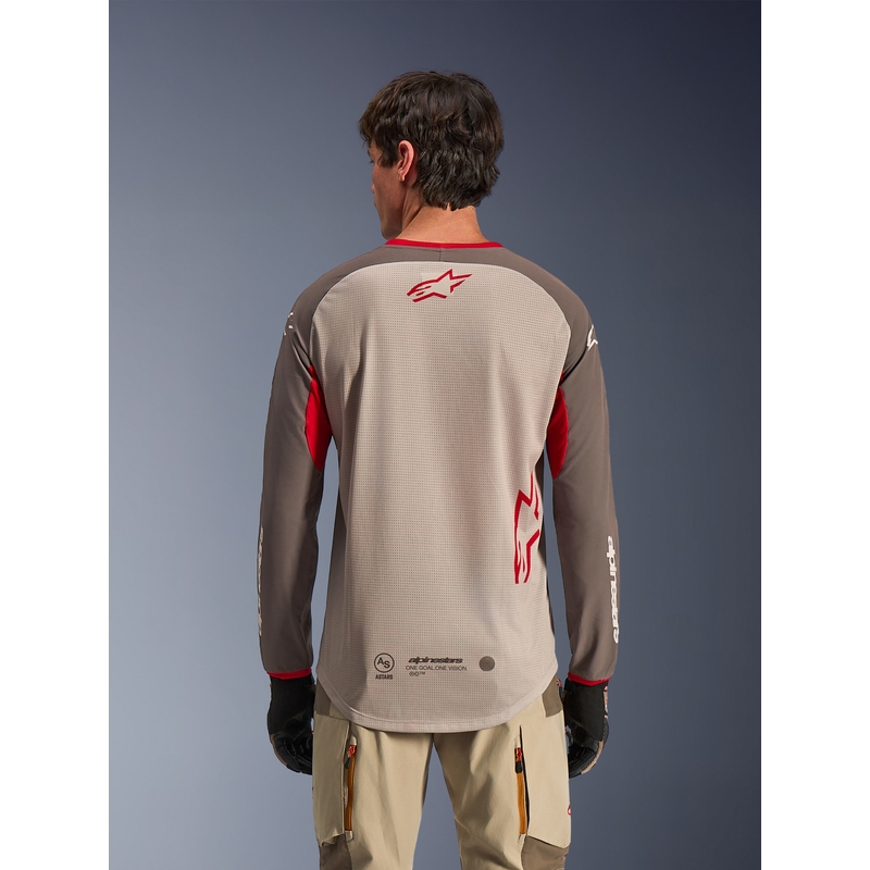 Motokrosový dres Alpinestars Maxdura Dual hnedo-oranžový