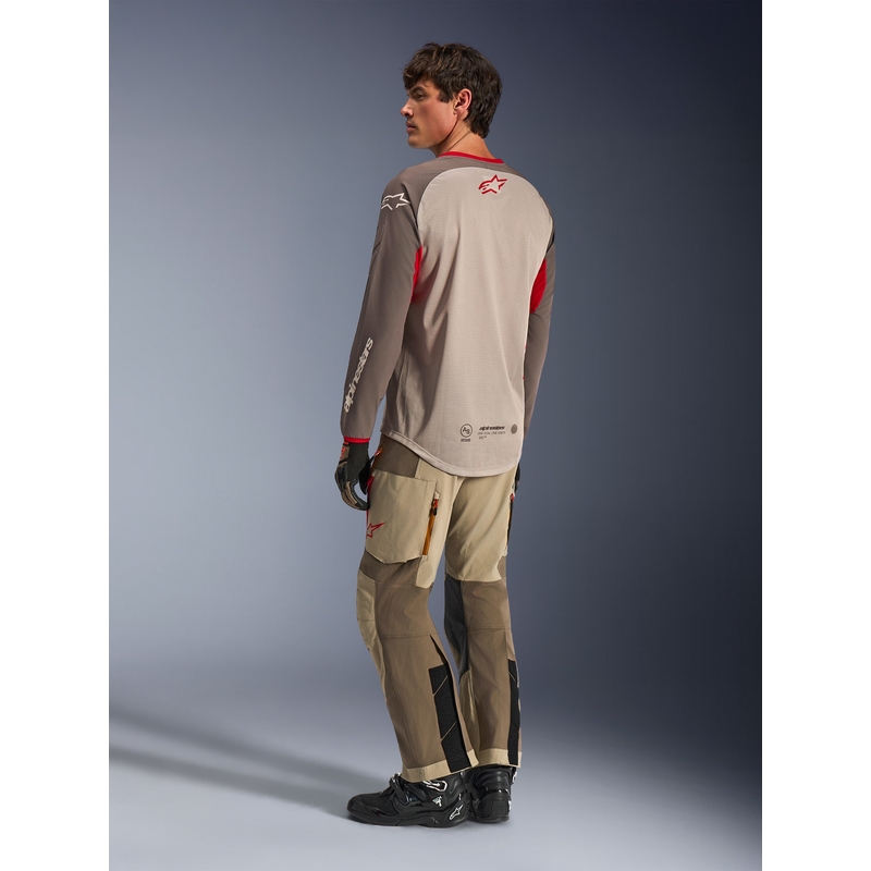 Motokrosový dres Alpinestars Maxdura Dual hnedo-oranžový