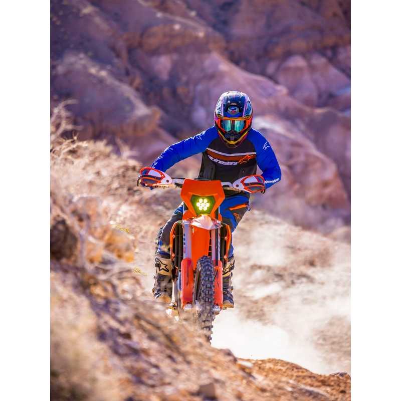 Motokrosový dres Alpinestars Maxdura Dual tmavo sivo-modro-oranžový