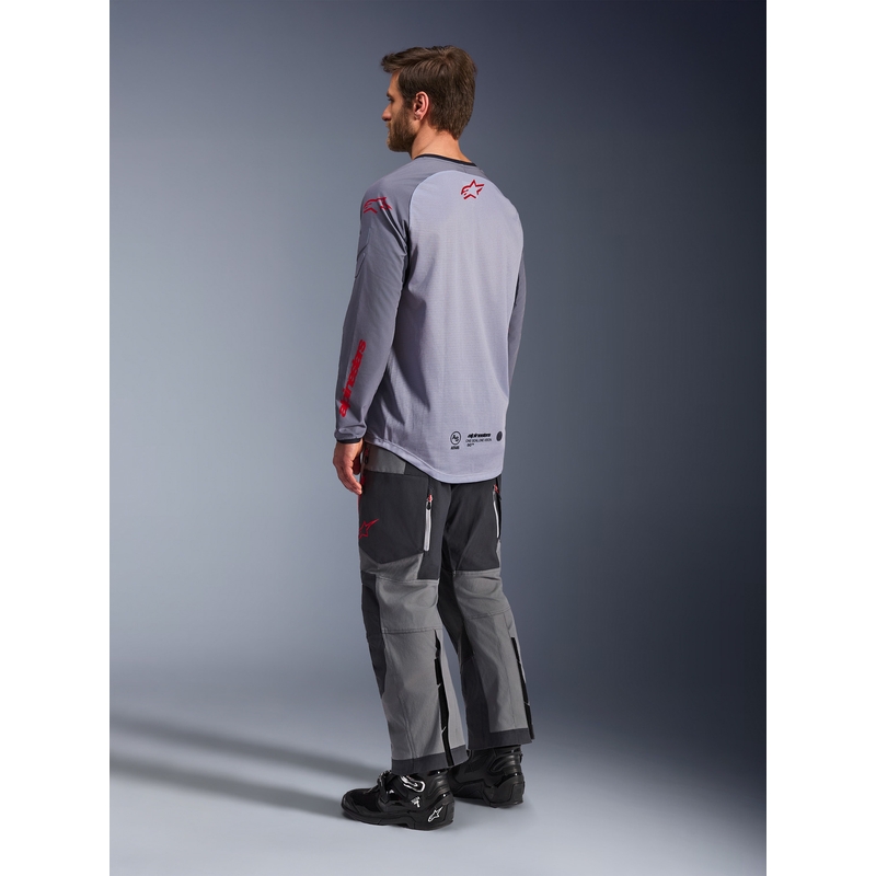 Motokrosový dres Alpinestars Maxdura Dual svetlo šedo-tmavo šedo-oranžový