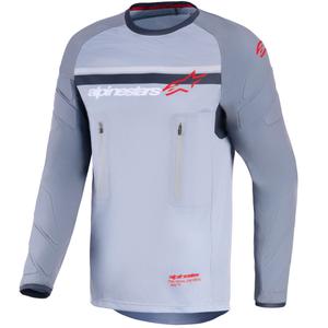 Motokrosový dres Alpinestars Maxdura Dual svetlo šedo-tmavo šedo-oranžový