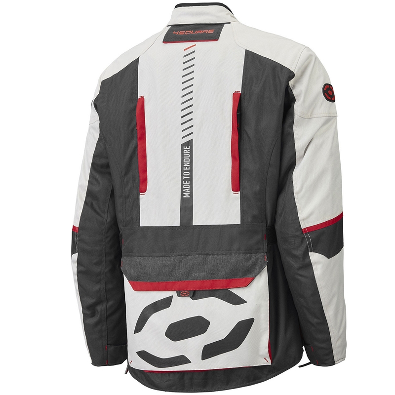 Bunda na motorku 4SQUARE Trailer Craft bielo-sivo-červená