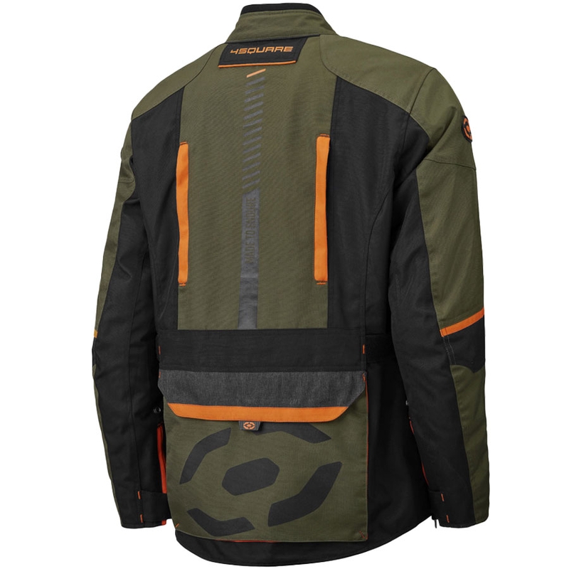 Bunda na motorku 4SQUARE Trailer Craft khaki-oranžová