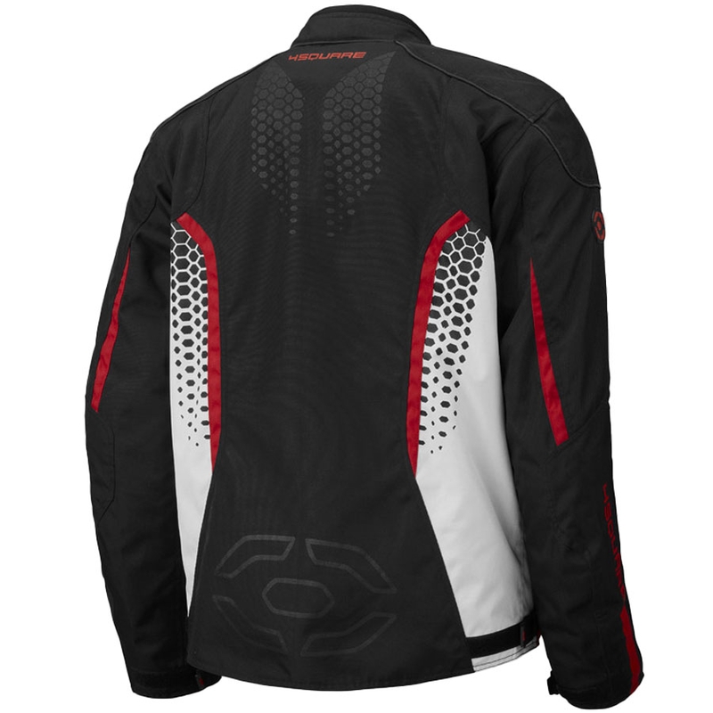 Bunda na motorku 4SQUARE Sportster Dart čierno-bielo-červená