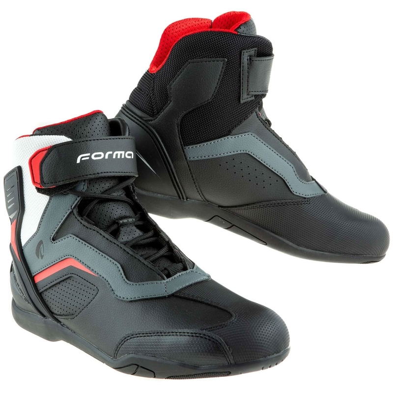 Motocyklová obuv Forma Stinger EVO Flow čierno-červeno-bielo-šedá