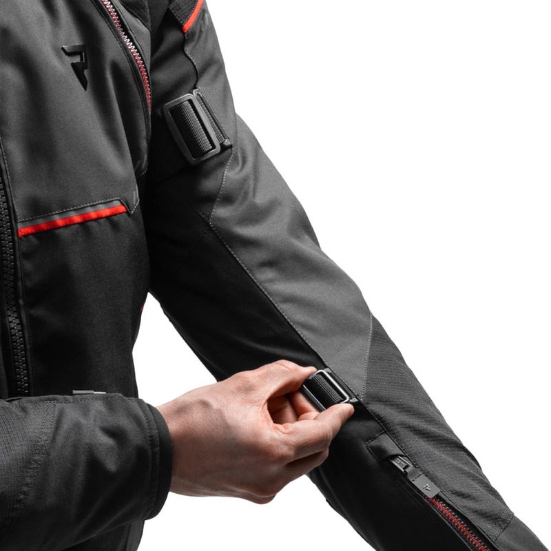 Bunda na motorku Rebelhorn Swift čierno-tmavo šedo-červená