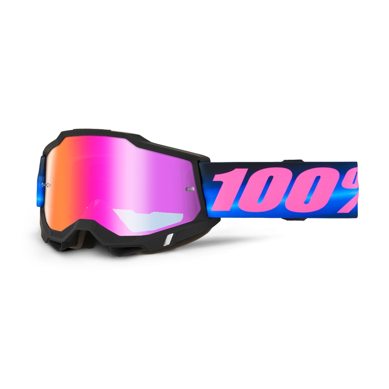 Motokrosové okuliare 100% ACCURI 2 Superdome s červeným plexi