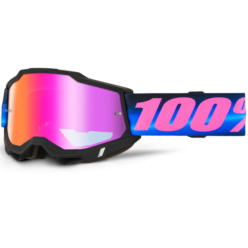 Motokrosové okuliare 100% ACCURI 2 Superdome s červeným plexi