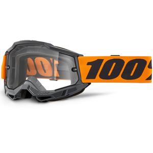 Motokrosové okuliare 100% ACCURI 2 Enduro oranžové s dvojitým čírym plexi