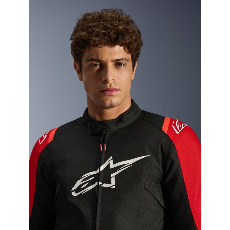 Bunda na motorku Alpinestars T-SPS 2 Waterproof červeno-čierno-biela
