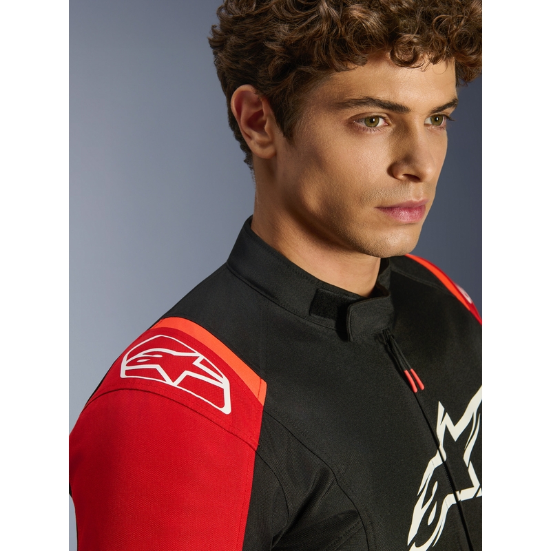 Bunda na motorku Alpinestars T-SPS 2 Waterproof červeno-čierno-biela