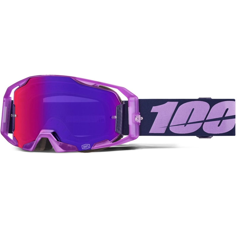 Motokrosové okuliare 100% ARmatic Toyoto s fialovým plexi