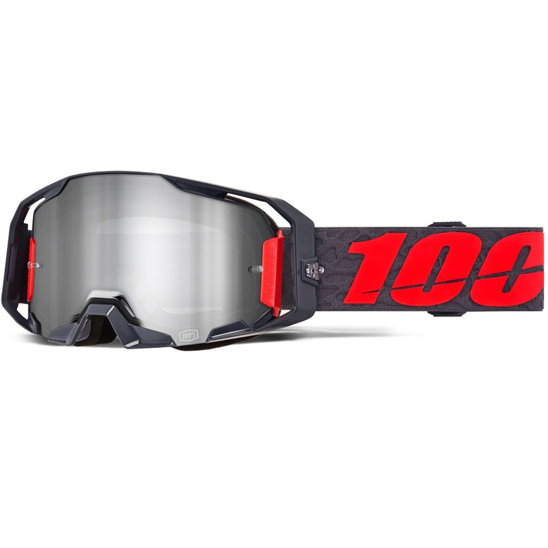 Motokrosové okuliare 100% ARmatic Toro so strieborným plexi