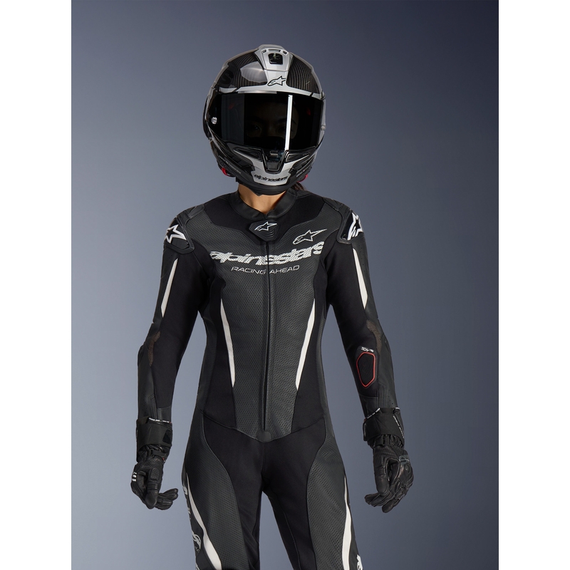 Dámska jednodielna kožená kombinéza na motorku Alpinestars Stella GP-R7 čierna