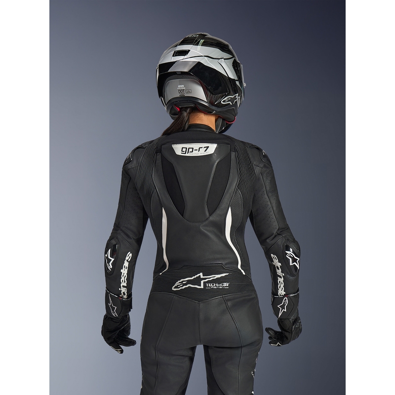 Dámska jednodielna kožená kombinéza na motorku Alpinestars Stella GP-R7 čierna