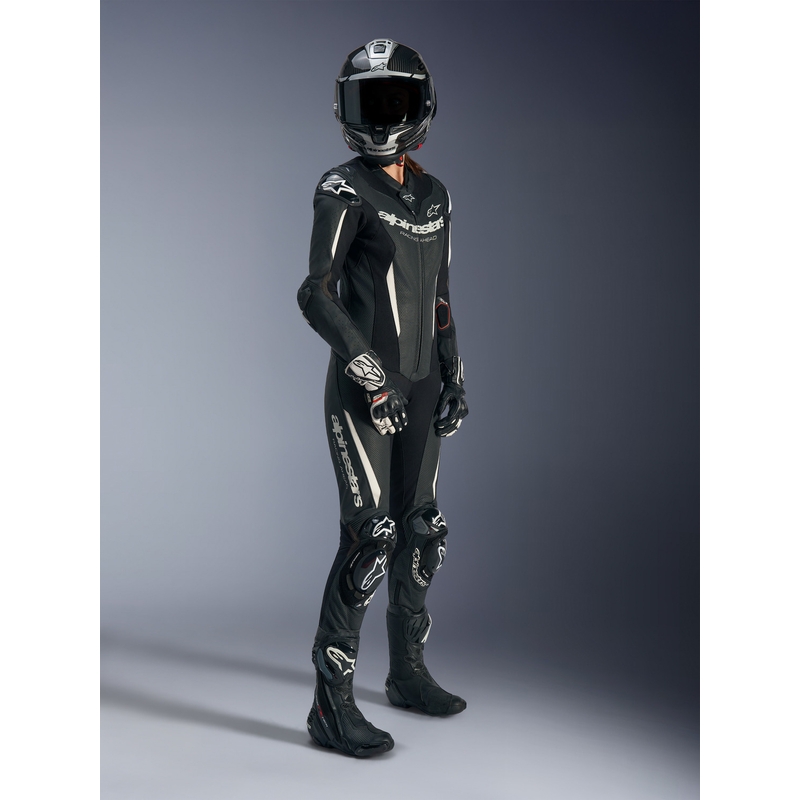 Dámska jednodielna kožená kombinéza na motorku Alpinestars Stella GP-R7 čierna