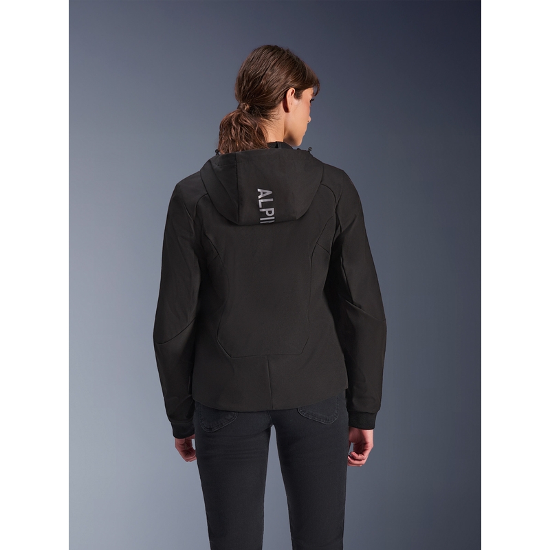 Dámska mikina na motorku Alpinestars Stella Radium Tech Hoodie čierna
