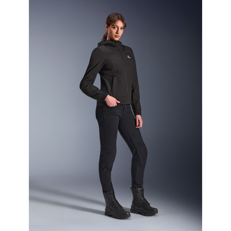 Dámska mikina na motorku Alpinestars Stella Radium Tech Hoodie čierna