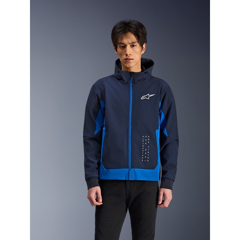 Mikina na motorku Alpinestars Radium Tech Hoodie tmavo modro-modrá