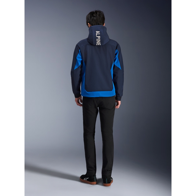 Mikina na motorku Alpinestars Radium Tech Hoodie tmavo modro-modrá