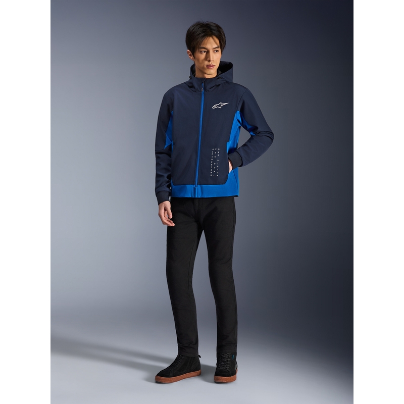 Mikina na motorku Alpinestars Radium Tech Hoodie tmavo modro-modrá