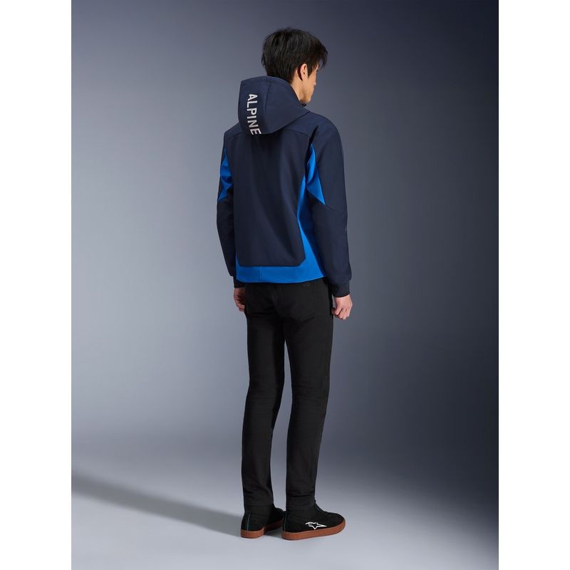Mikina na motorku Alpinestars Radium Tech Hoodie tmavo modro-modrá