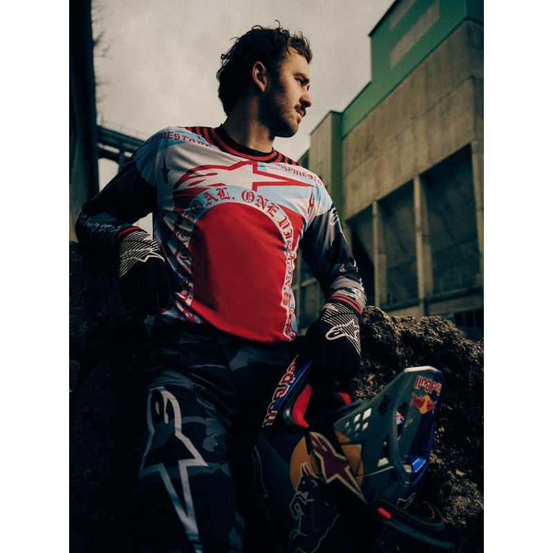 Motokrosový dres Alpinestars Techstar limitovaná edícia Beast Coast šedo-čierno-oranžový