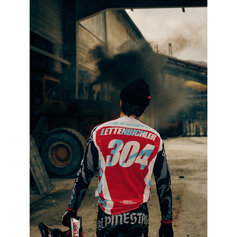 Motokrosový dres Alpinestars Techstar limitovaná edícia Beast Coast šedo-čierno-oranžový