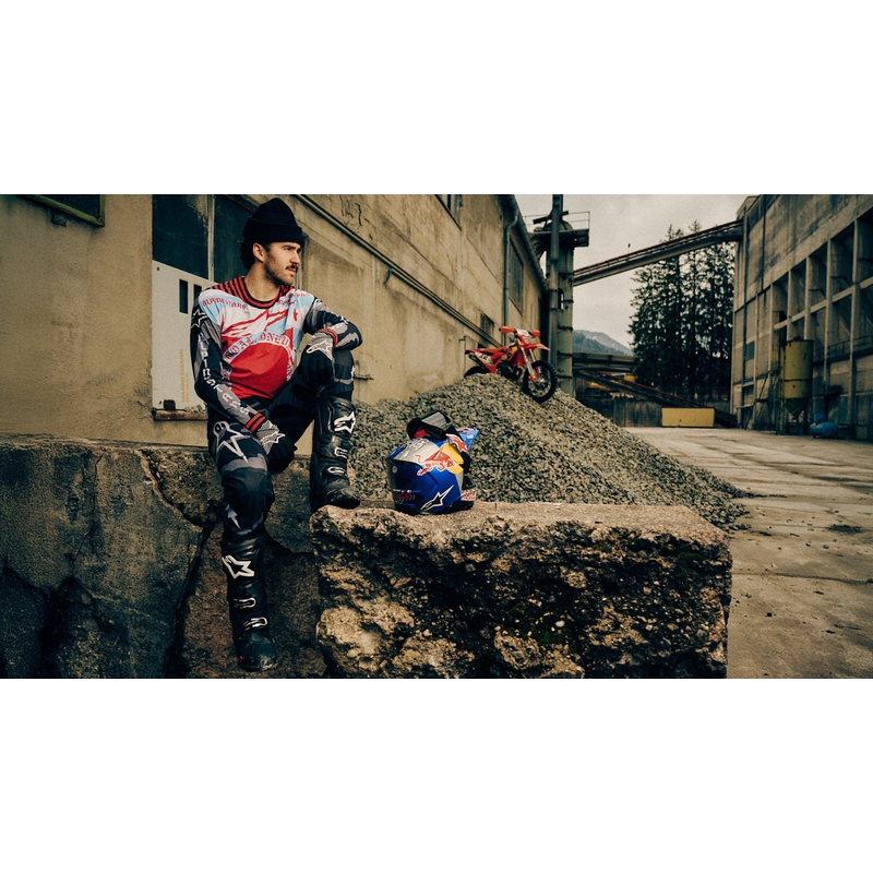 Motokrosový dres Alpinestars Techstar limitovaná edícia Beast Coast šedo-čierno-oranžový