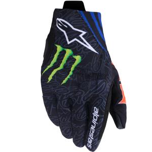 Rukavice na motorku Alpinestars Reef V2 FQ20 kolekcia čierno-fluo červeno-modro-zelené