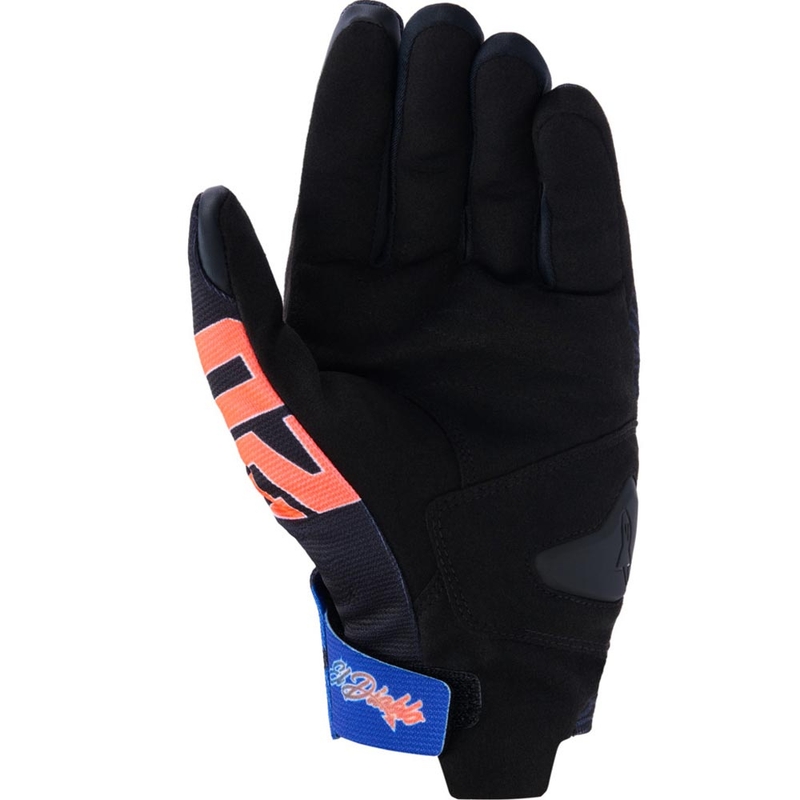 Rukavice na motorku Alpinestars Reef V2 FQ20 kolekcia čierno-fluo červeno-modro-zelené