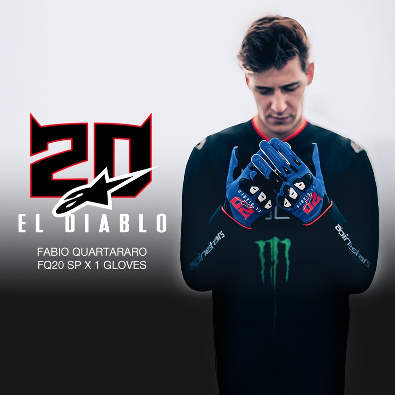 Rukavice na motorku Alpinestars SP X 1 FQ20 kolekcia modro-čierno-fluo červené