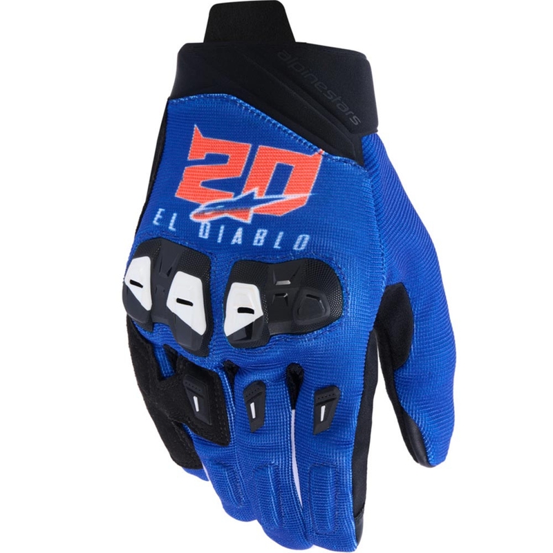Rukavice na motorku Alpinestars SP X 1 FQ20 kolekcia modro-čierno-fluo červené