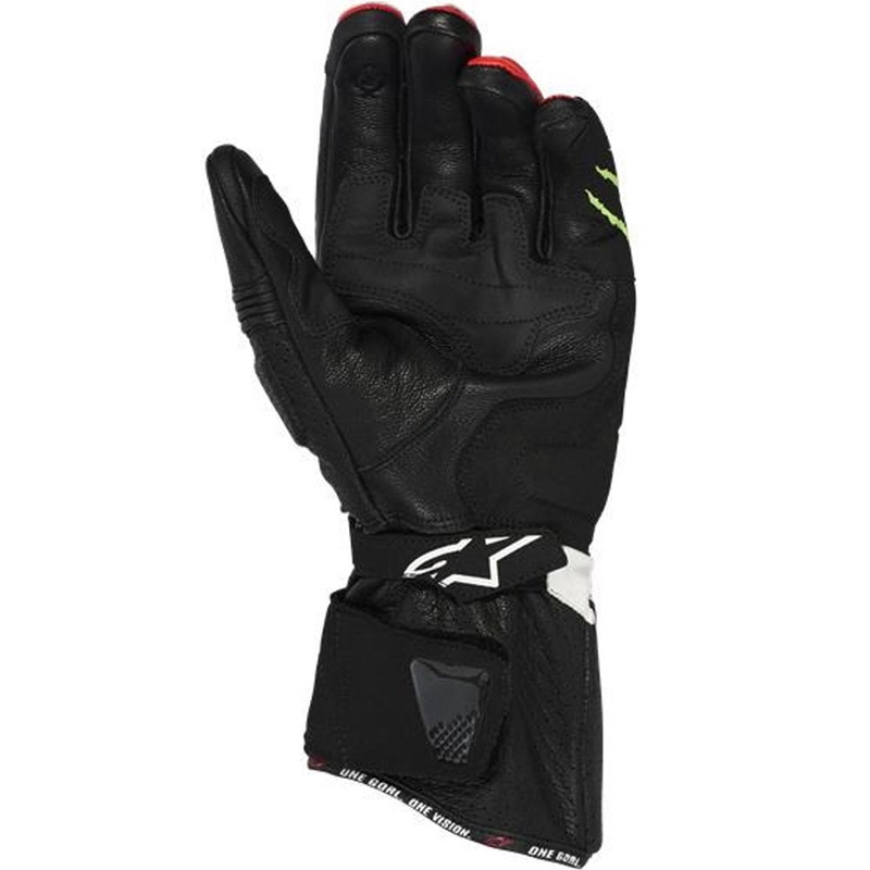 Rukavice na motorku Alpinestars SP-3 FQ20 kolekcia čierno-fluo červeno-biele