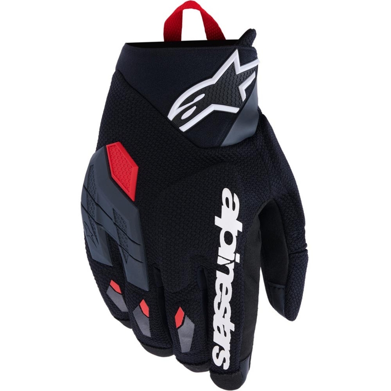 Rukavice na motorku Alpinestars Durack tmavo šedo-červené