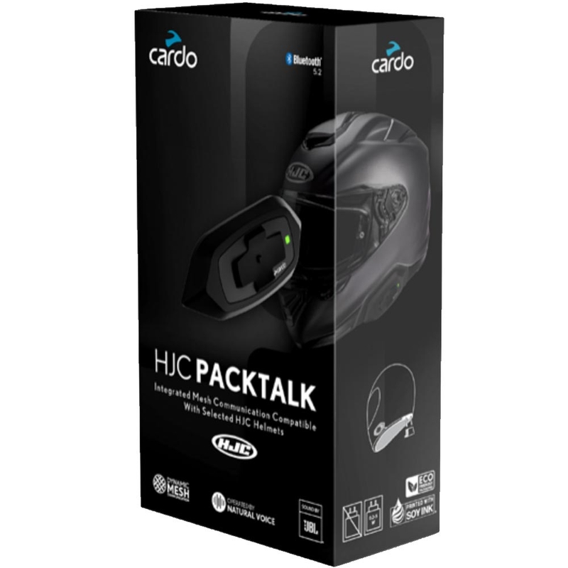 Interkom na motorku Cardo HJC Packtalk čierny