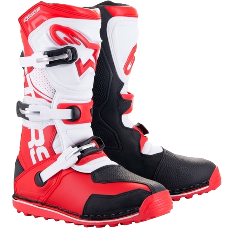Obuv na motocykel Alpinestars Tech Trial bielo-červeno-čierna