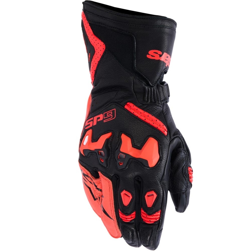 Rukavice na motorku Alpinestars SP-9 čierno-fluo červené