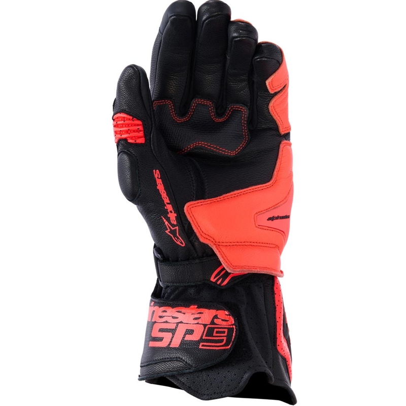Rukavice na motorku Alpinestars SP-9 čierno-fluo červené