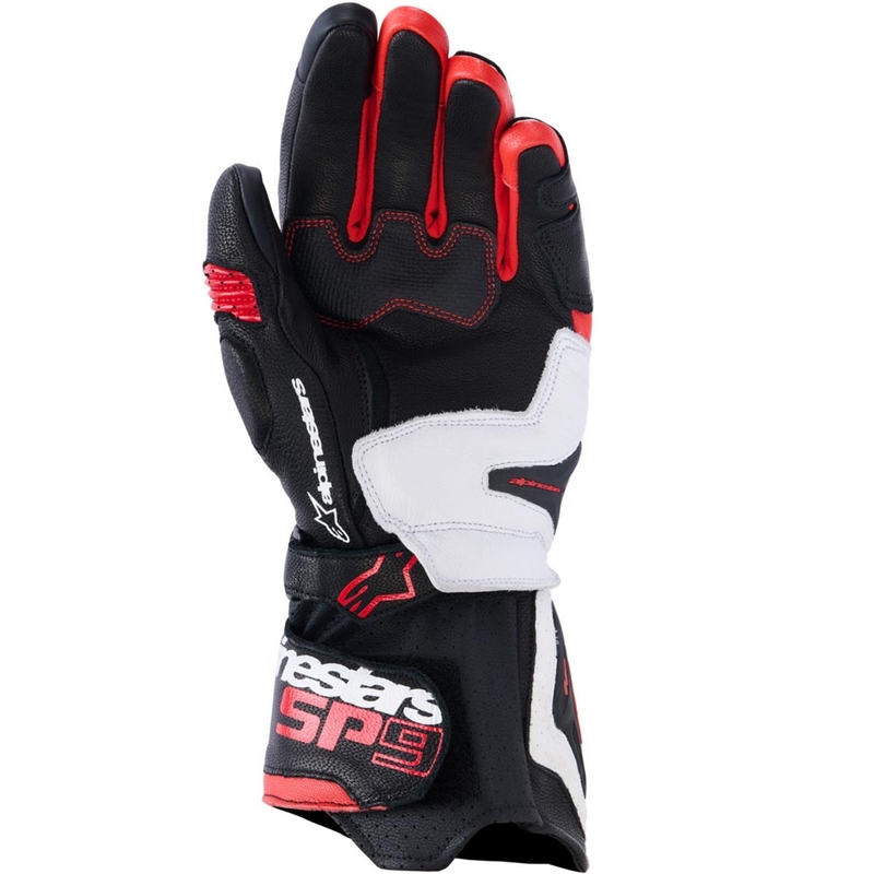 Rukavice na motorku Alpinestars SP-9 čierno-bielo-červené