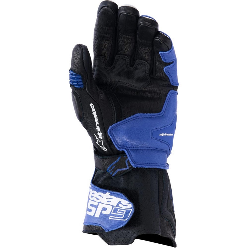 Rukavice na motorku Alpinestars SP-9 modro-bielo-čierna