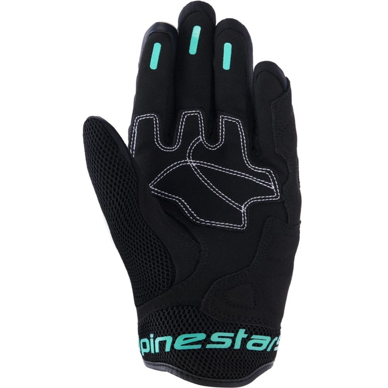 Dámske rukavice na motorku Alpinestars Stella Mogress Airflow bielo-čierno-tyrkysové