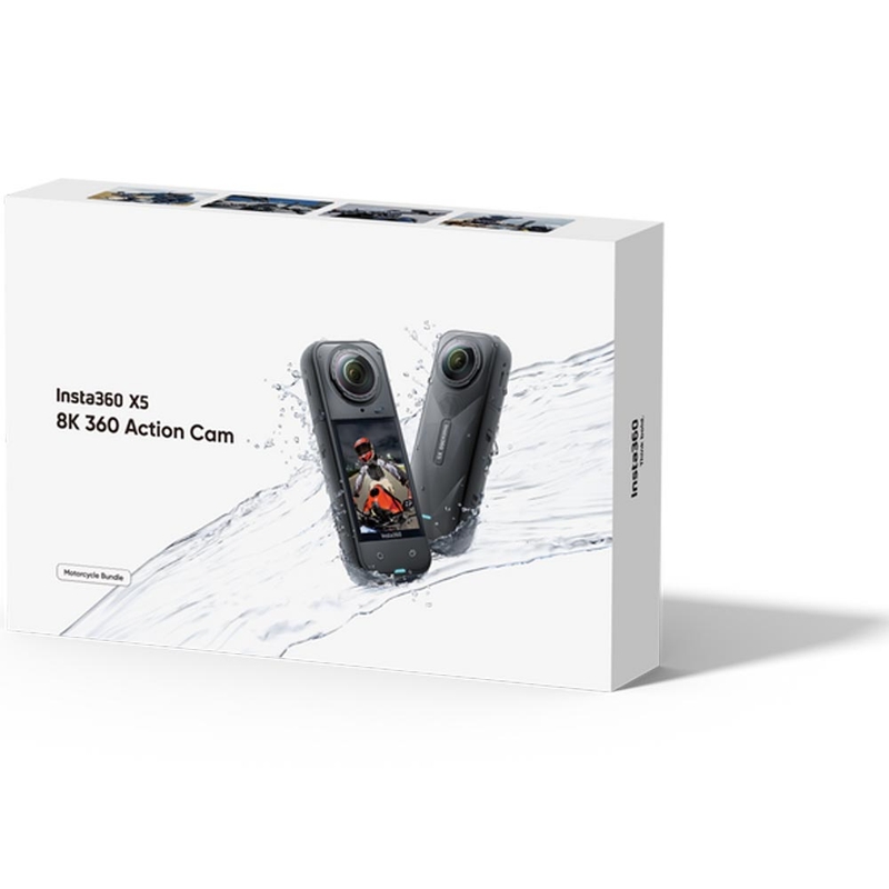 Akčná kamera Insta360 X5 Motorcycle Bundle čierna
