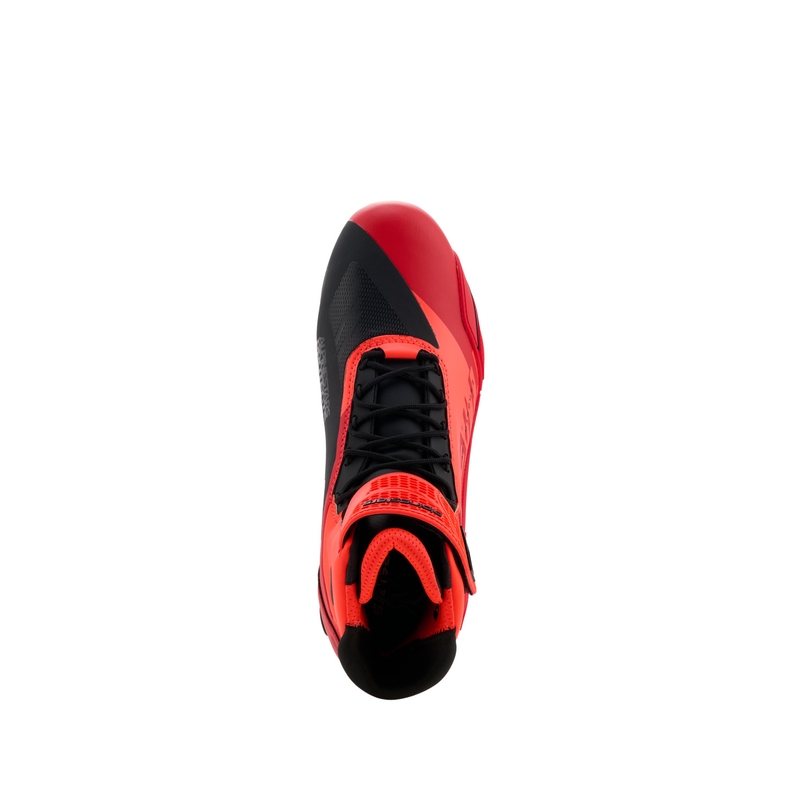 Topánky na motorku Alpinestars Faster-4 MM93 kolekcia fluo červeno-červeno-čierne